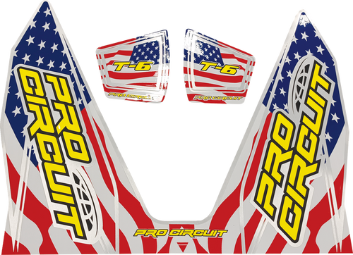 Pro Circuit T-6 Decal - Stars And Stripes DC22T6-SS