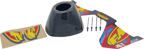 Fmf End Cap Replacement Kit - Carbon - Rct External - Black 40693