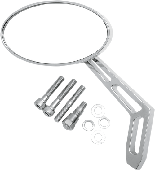 Pro-One Perf.Mfg. Mirror - Weekend Warrior - Side View - Cut-Out - Oval - Chrome - Left 102310