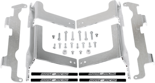 Moose Offroad Radiator Braces - Silver - Honda 11-161