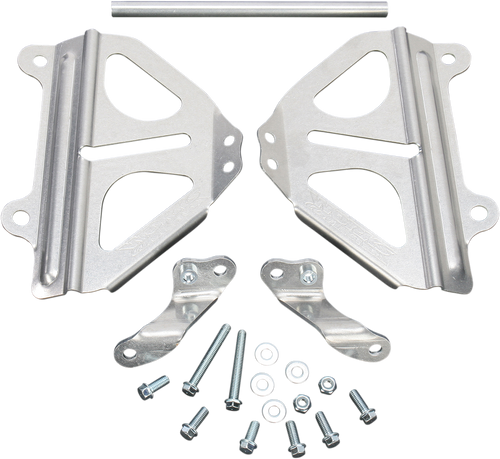 Works Connection Radiator Brace Set - Silver - Honda 18-008