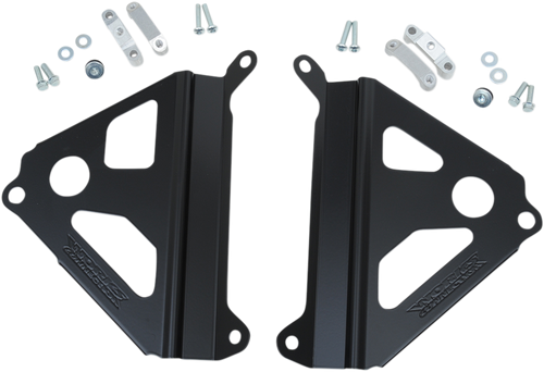 Works Connection Radiator Brace Set - Black - Yamaha 18-B280