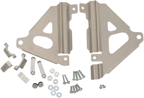 Works Connection Radiator Brace Set - Silver - Kawasaki 18-300