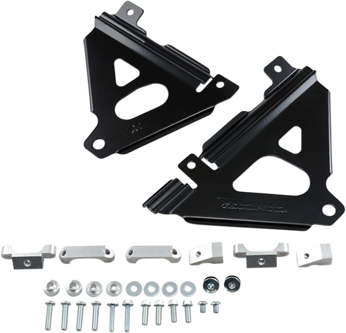 Works Connection Radiator Brace Set - Black - Kawasaki 18-B300