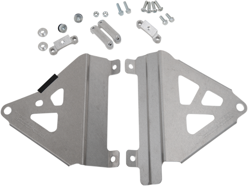 Works Connection Radiator Brace Set - Silver - Honda 18-719