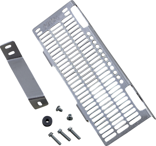 Devol Radiator Guard - Brushed Aluminum - Suzuki 0101-4501