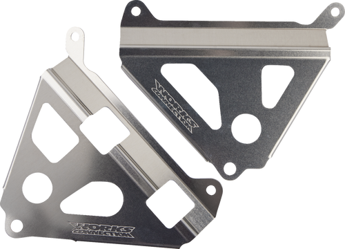 Works Connection Radiator Brace Set - Silver - Yamaha 18-181