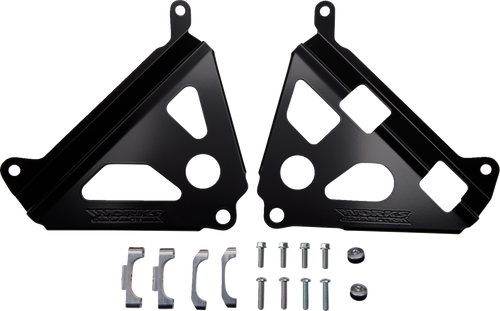Works Connection Radiator Brace Set - Black - Yamaha 18-B181