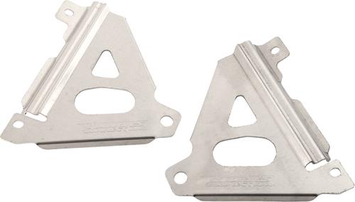 Works Connection Radiator Brace Set - Silver - Kawasaki 18-301