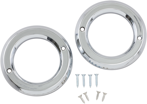 Motor Trike Accent Rings - Trax Fog Lights - Chrome MTEL-0153