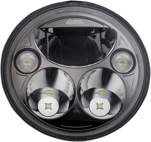 Custom Dynamics 7" Trubeam Headlamp - Black - Chief CDTB-7-I-B