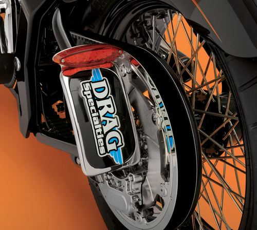 Drag Specialties Taillight/License Plate Mount - Cat Eye -Red Lens - Clear Led 2010-0387