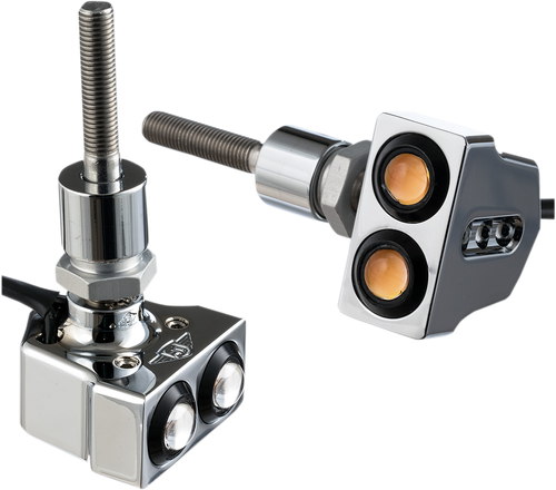 Joker Machine Rat Eye Mirror-Mount Turn Signals - Dual - Chrome 05-216C