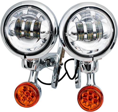 Rivco Products Led Turn/Run Lights - 4-1/2" - Chrome/Chrome MV185