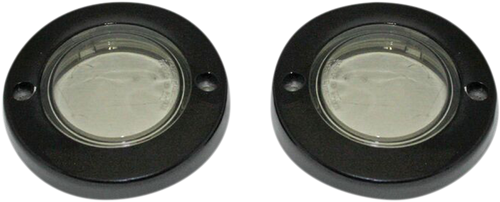 Custom Dynamics Probeam Flat Bezel Turn Signal Adapters - Black/Smoke PB-FLAT-BEZ-BS