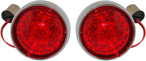 Custom Dynamics Bullet Turn Signal - 1157 - Chrome - Red Lens PB-BB-RR-1157CR