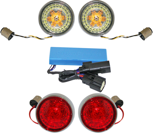 Custom Dynamics Full Bullet Turn Signal Conversion Kit - Chrome PB-SS-BB-C