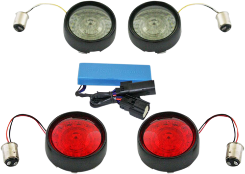 Custom Dynamics Full Bullet Turn Signal Conversion Kit - Black PB-SS-BB-B