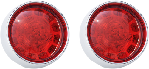 Custom Dynamics Bullet Turn Signal - 1156 - Chrome - Red Lens PB-BB-R-1156CR
