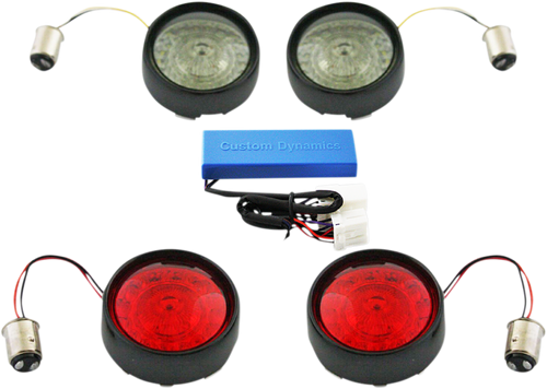 Custom Dynamics Full Bullet Turn Signal Conversion Kit - Black PB-HD-BB-B
