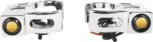 Joker Machine Turn Signal - 39 Mm - Amber - Chrome 05-220-3