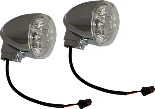 Drag Specialties Turn Signal - Rear - Clear/Amber - Chrome 2020-2314
