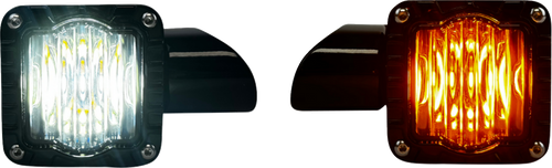 Custom Dynamics Turn Signal - Shark Demon - Led - Front - Smoke Lens SD-RG-FT-AW