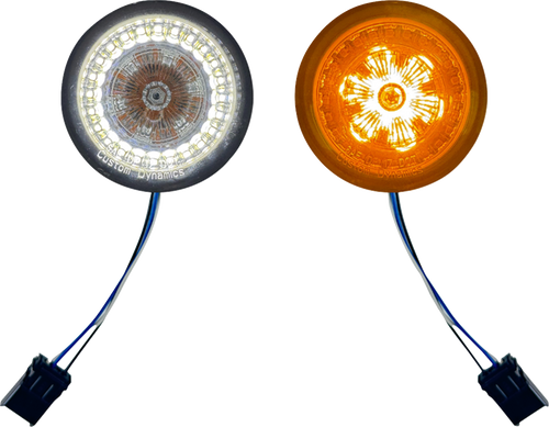 Custom Dynamics Probeam Front Turn Signal Inserts - Led - Smoke Lens PB-AW-25JAE-S