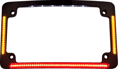 Custom Dynamics License Plate Frame - Radius - Black TF05-B