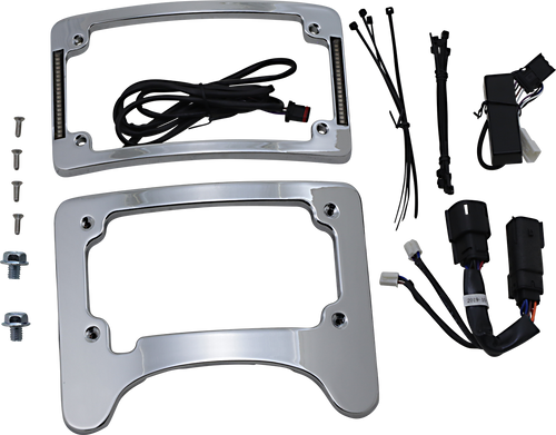 Custom Dynamics License Plate Frame/Turn Signal Eliminator - Chrome TS-ELIM-06BCM-C