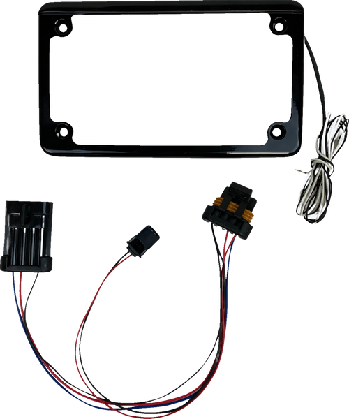 Custom Dynamics Lighted License Plate Frame - Gloss Black - Rzr CD-LPF-RZRTRAIL