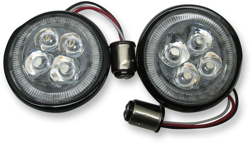 Ciro Rear Signal Light Inserts - Black - Red Lens 45421