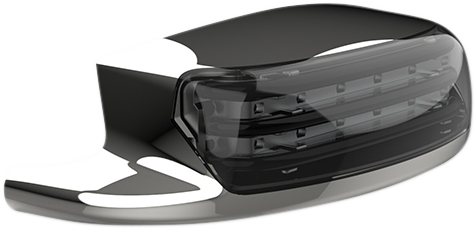 Custom Dynamics Fender Tip Light - Led - Smoke Lens - Chrome PB-FT-TOUR-S-C