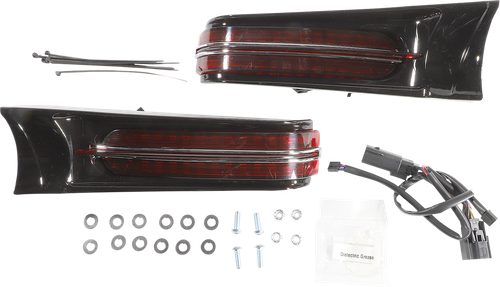 Ciro Filler Panel Light - Red Lens - Red Leds - Black 40049