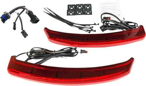Custom Dynamics Saddle Bag Lights - Red Lens - Indian CD-INDBAG-SWN-R