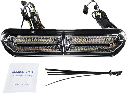 Custom Dynamics Led Vent Insert - Amber/White - Chrome W/ Stainless Mesh CD-VENT-AW2-C