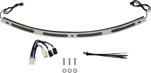 Custom Dynamics Windshield Trim - Sequential Turn Signals - Chrome CD-WT2-SEQ-05-C