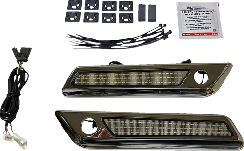 Custom Dynamics Latch Light - Saddlebag - Smoke - Chrome CD-SBL-BCM-SC