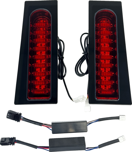 Custom Dynamics Probeam Auxiliary Fillerz - Run/Brake/Turn - Red Lens - Gloss Black PB-FILL-23-RB