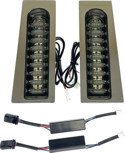 Custom Dynamics Probeam Auxiliary Fillerz - Run/Brake/Turn - Smoke Lens - Chrome PB-FILL-23-SC