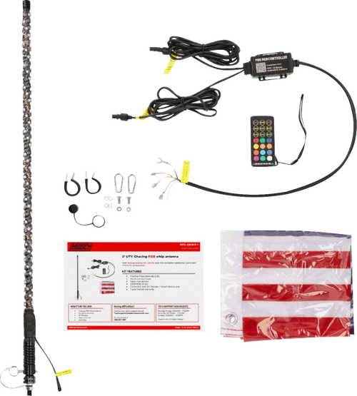 Saddle Tramp 3" Whip Light - Chasing - Rgb - W/ Controller MPS-CHWP-1