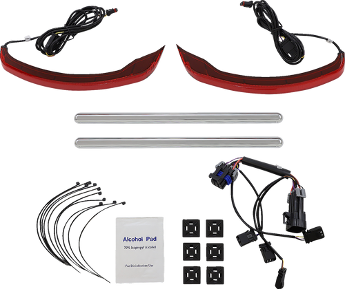 Custom Dynamics Saddlebag Lights - Low Profile - Red Lens - Indian CD-IND-SPR-V2-R