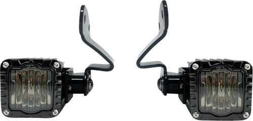 Custom Dynamics Front Turn Signals - Shark Demon - Led - Amber/White - Smoke SD-23RG-FT-AW 