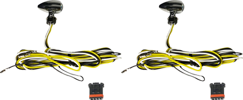 Custom Dynamics Micro Turn Signals - Dual - Amber/White - Chrome CD-MICRO-AW2-C