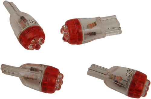 Drag Specialties Mini Wedge Led Bulbs - Red 2060-0007