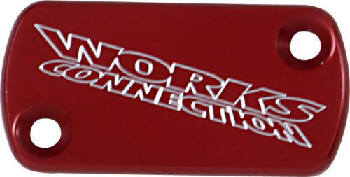 Works Connection Anodized Billet Aluminum Front Brake Reservoir Cover - Red 21-005