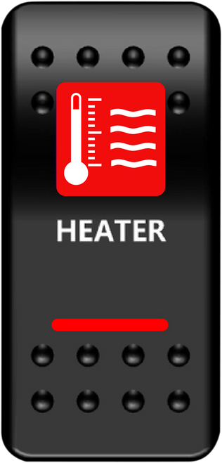 Moose Offroad Rocker Switch - Heater - Red HTR-PWR-R