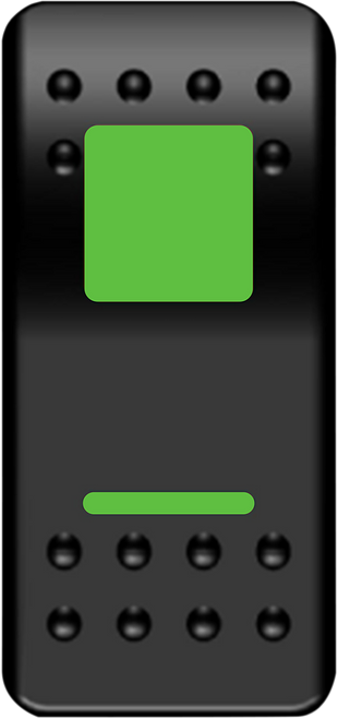 Moose Offroad Rocker Switch - On/Off - Green GNG-PWR