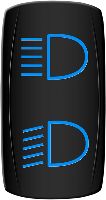 Moose Offroad Rocker Switch - Hi/Lo Beam - Blue HLB-PWR