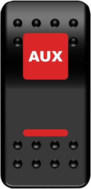 Moose Offroad Rocker Switch - Auxilary Power - Red AUX-PWR-R